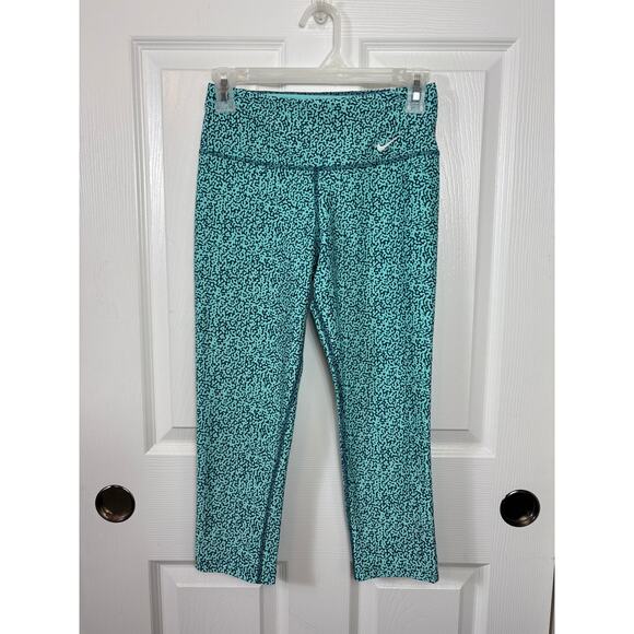 Nike Dri Fit Slim Leggings Training Running Gym Yoga Blue XS - Picture 1 of 8
